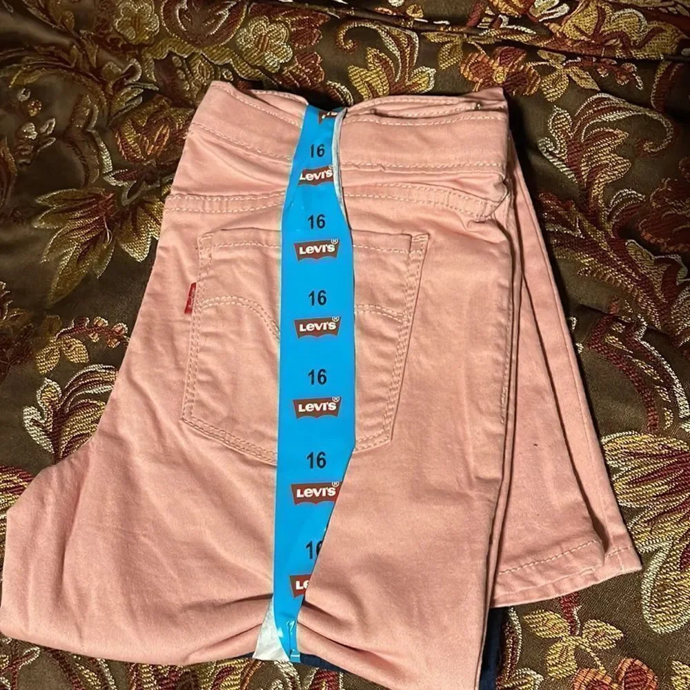 Levi's Girls' 2 Pack Pull On Jean 6 pairs size 16 Pink Blue Black - Picture 14 of 15